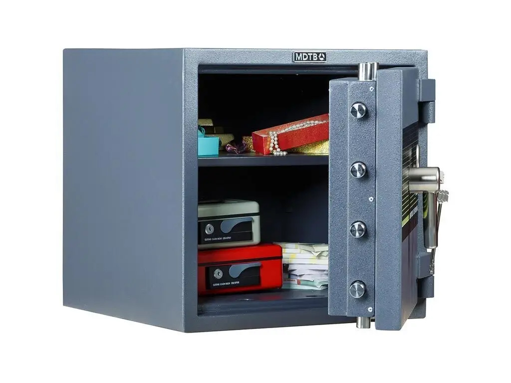 Сейф зламостійкий (500*510*510мм.) два ключових замка, 1 полиця, 3 клас, Fort-M 50.2K, графіт MDTB - фото 3