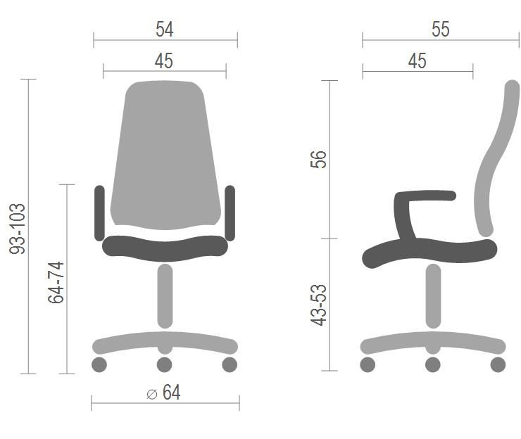 Кресло для персонала Арси WT TILT, желт. АКЛАС - фото 1