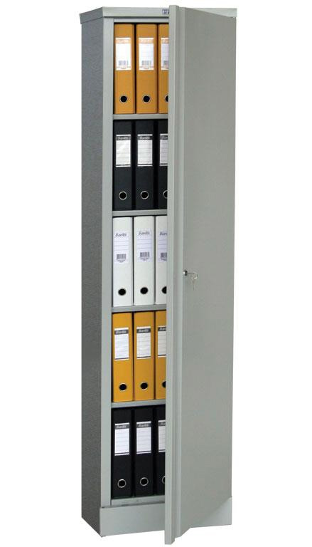 Шафа архівна на 4 полиці, (1830*458*458) металева з замком, сірий Практик - фото 2