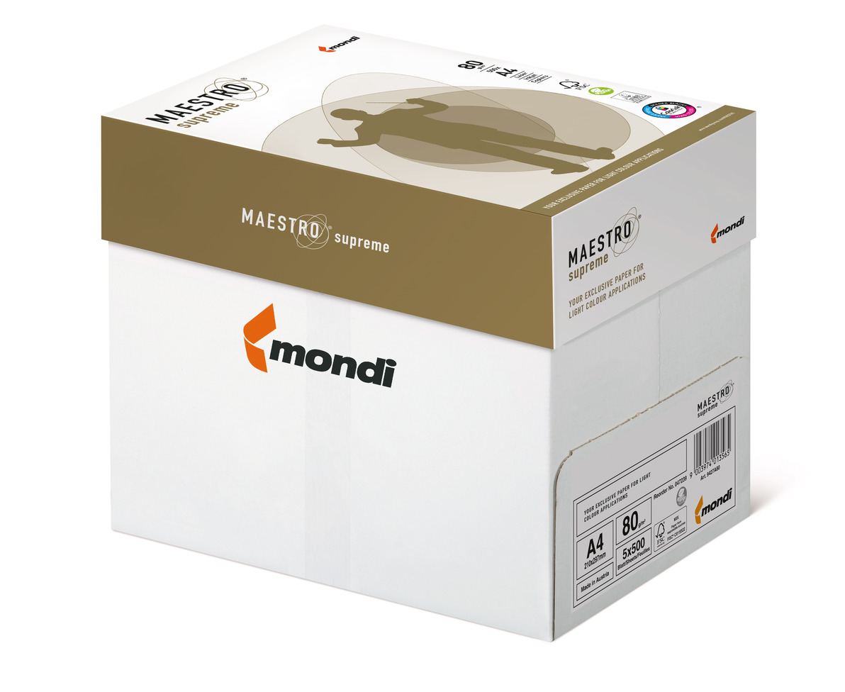 Папір А4 80г/м2 500арк., Maestro Supreme Mondi - фото 1