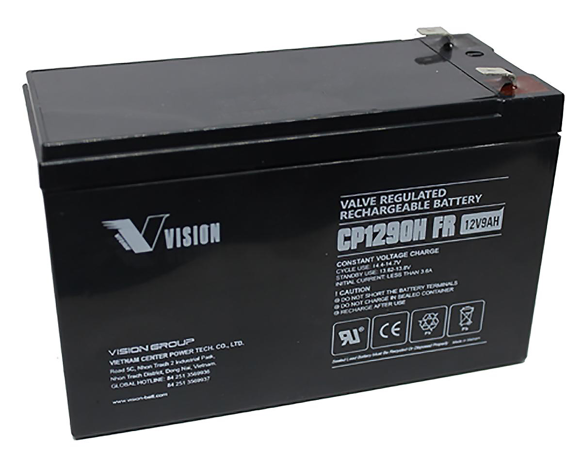 Аккумуляторная батарея для ИБП, AGM CP1290, 12V 9Ah, 151*65*94мм, 2,8кг., гелевая Vision - фото 1