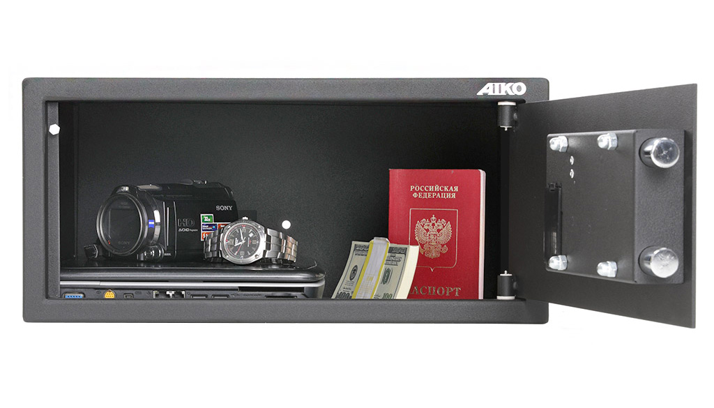 Сейф гостиничный (200*430*415мм.) электронный кодовый замок, SH-20.EL, черн. AIKO - фото 3