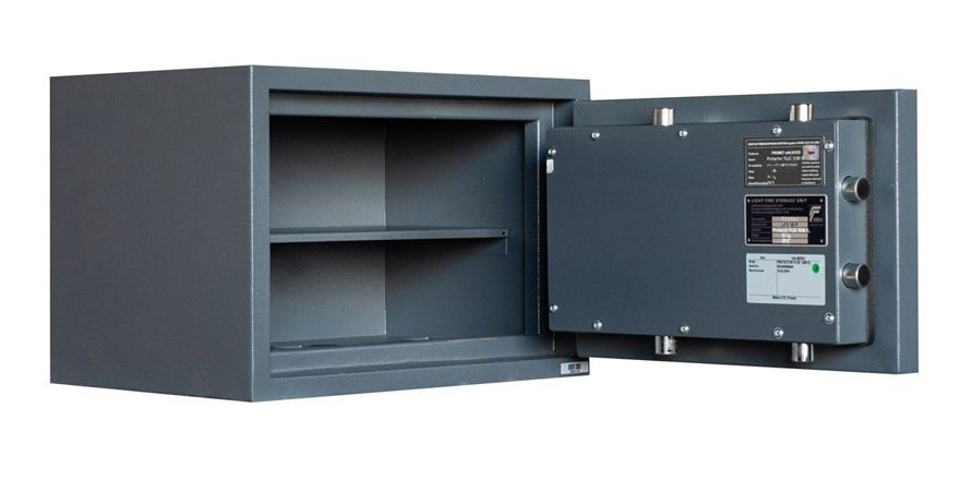 Сейф огневзломостойкий (340*500*345мм.) ключевой замок, 1 полка, 2 класс, Protector PLUS 3450, графи Valberg - фото 5