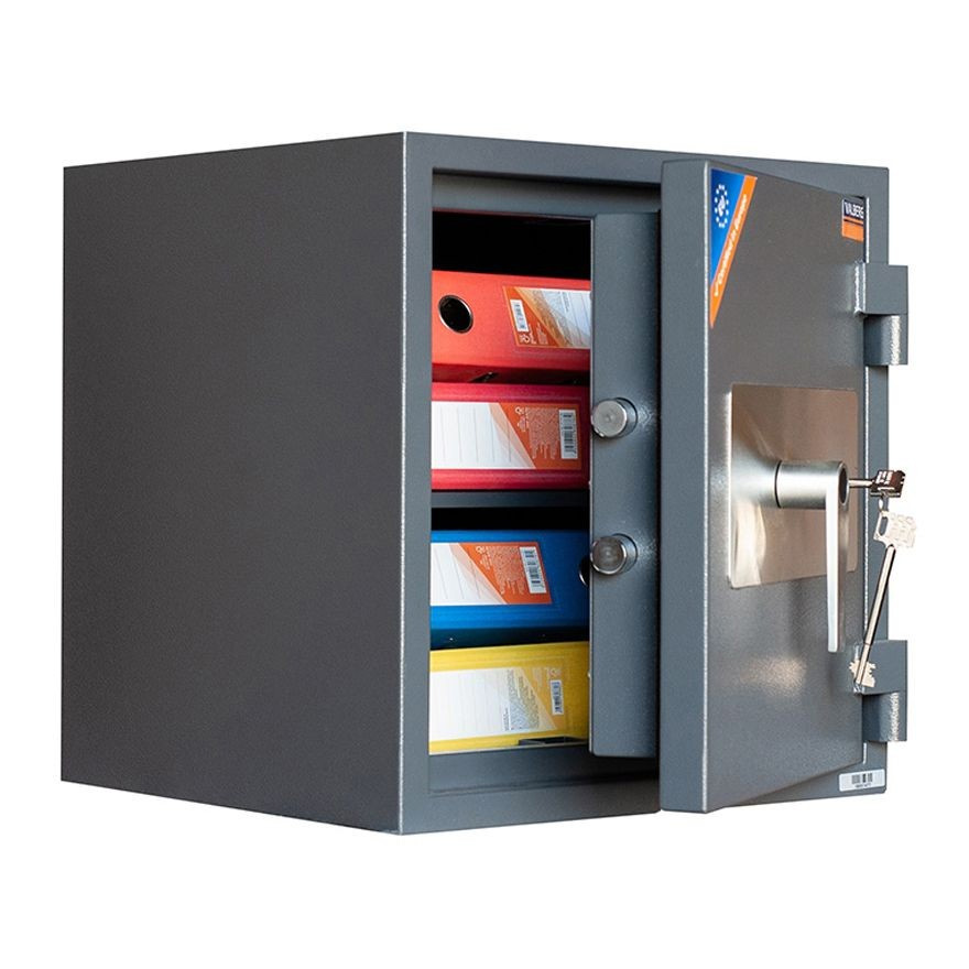 Сейф вогнезламостійкий (460*440*430мм.) ключовий замок, 1 полиця, 2 клас, Protector PLUS 46, графіт Valberg - фото 4