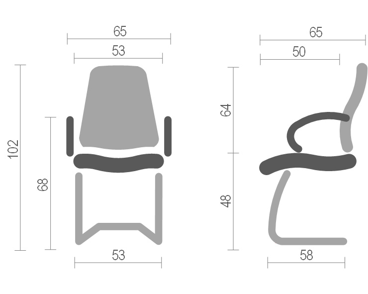Крісло для персоналу Каміль CH CF, чорн. АКЛАС - фото 4