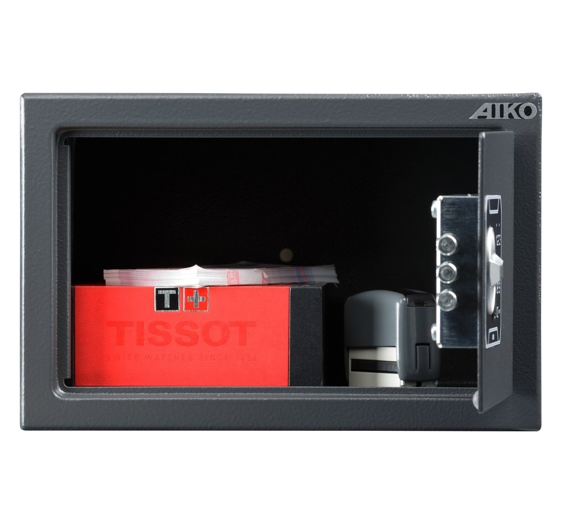 Сейф меблевий (200*310*200мм.) з електроним кодовим замком, 1 двері, T-200 EL, графіт AIKO - фото 3