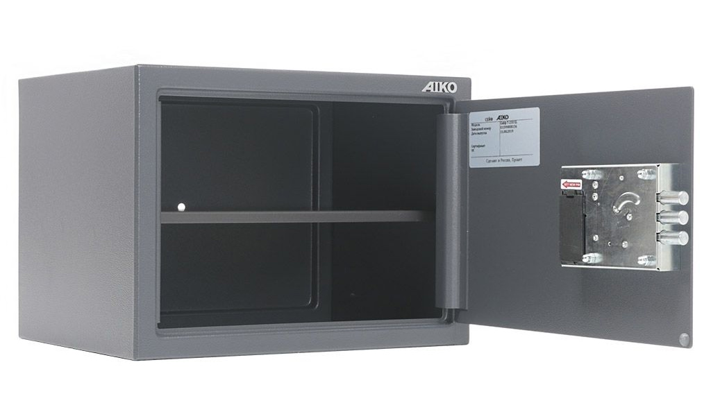 Сейф мебельный (250*350*250мм.) электронный кодовый замок, 1 дверь, T-250 EL, графит AIKO - фото 3