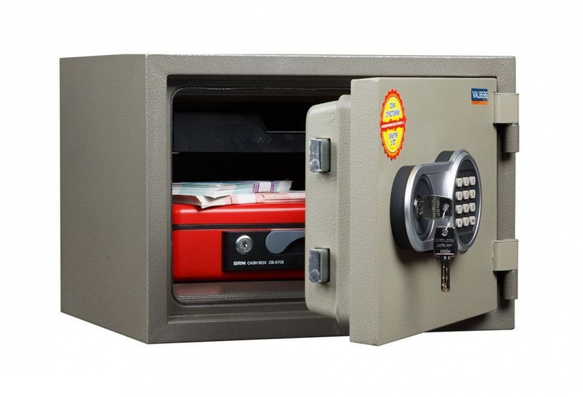 Сейф огнестойкий (300*405*355мм.) элек/код.+ ключевой замок, FRS-30 EL, коричн. Valberg - фото 2