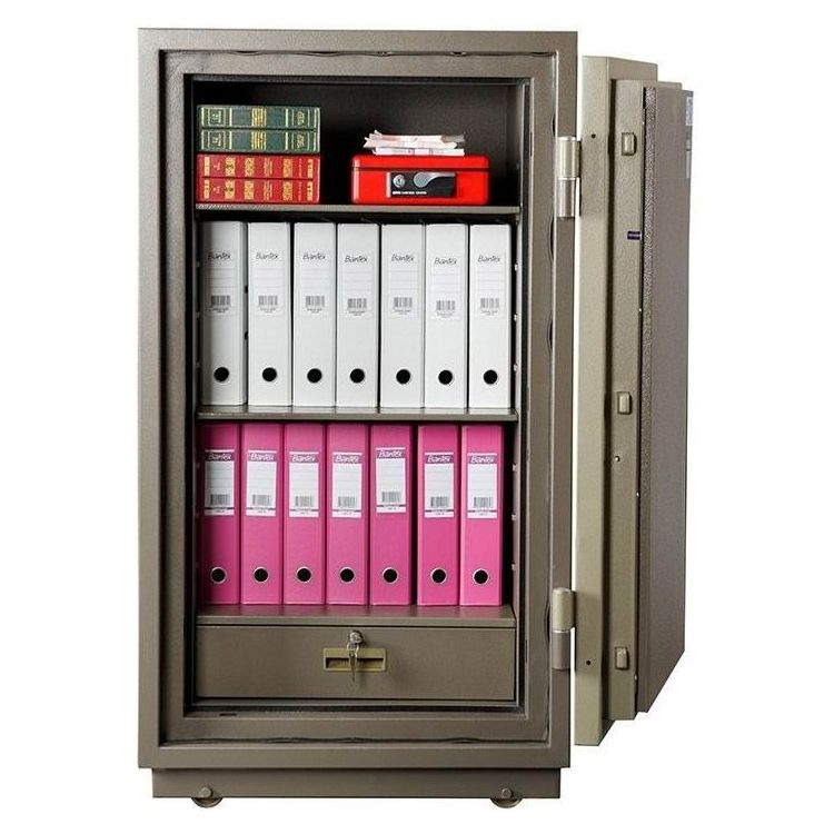 Сейф вогнетривкий (1200*711*581), 2 ключових замка, 2 полиці, касове відділення,  FRS-120 KL, коричн Valberg - фото 3