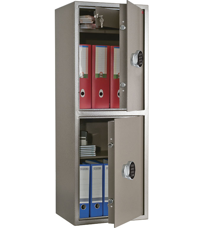 Сейф офисный (1200*440*355мм.)  с электронным кодовым замком, 2 двери, 1 полка, TM.120Т/2 EL, коричн AIKO - фото 2