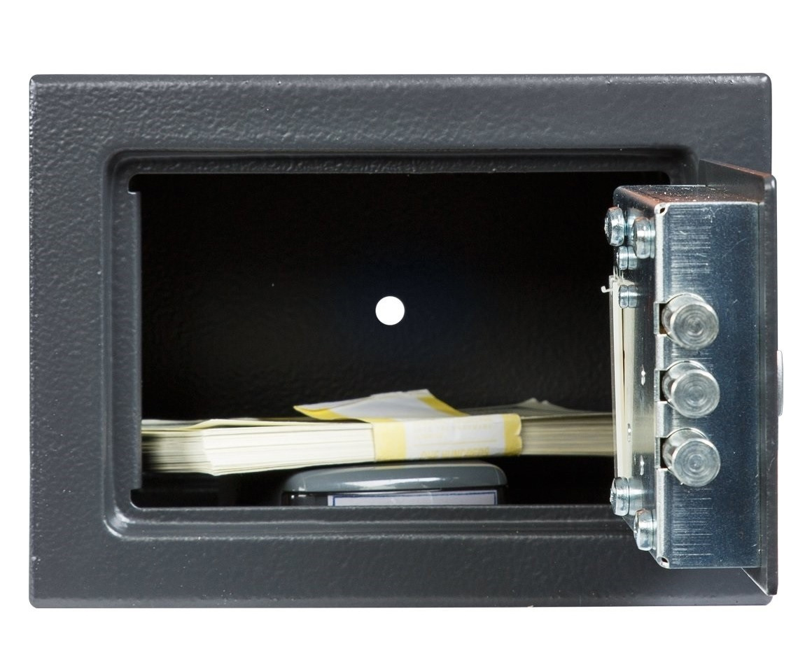 Сейф мебельный (140*195*140мм.) электронный кодовый замок, 1 дверь, T-140 EL, графит AIKO - фото 3