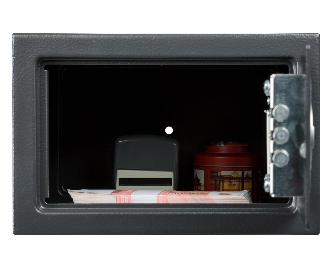 Сейф меблевий (170*260*230мм.) з електроним кодовим замком, 1 двері, T-170 EL, графіт AIKO - фото 3