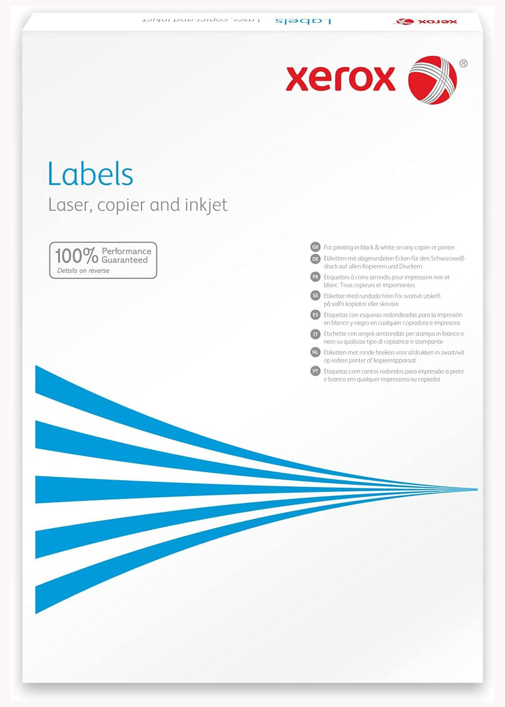 Наклейки Labels (1) 199.6X289.1мм., 100л./уп., закругленные края (003R91225) XEROX - фото 2
