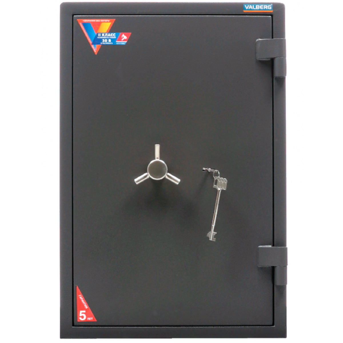 Сейф взломостойкий (665*440*430мм.) ключевой замок, 1 полка, 2 класс, кас/ячейка, Гранит-65T, графит Valberg - фото 4