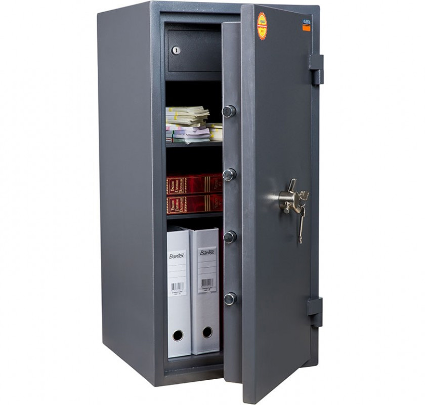 Сейф взломостойкий (930*440*430мм.) ключевой замок, 2 полки, 2 класс, кас/ячейка, Гранит-90T, графит Valberg - фото 2