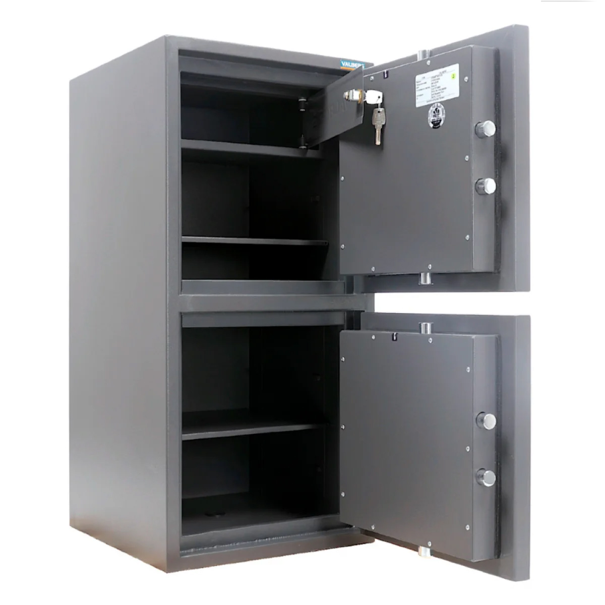 Сейф взломостойкий (930*440*430мм.) элек/код.+ ключевой замок, 2 полки, 2 класс, кас/ячейка, графит Valberg - фото 5