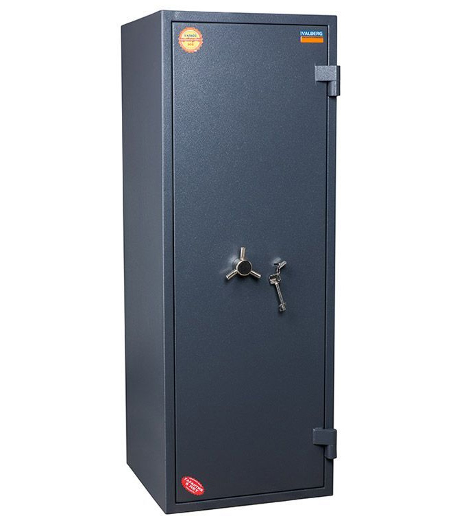 Сейф взломостойкий (1230*440*430мм.) ключевой замок, 2 полки, 2 класс, кас/ячейка, Гранит-120T, серы Valberg - фото 1