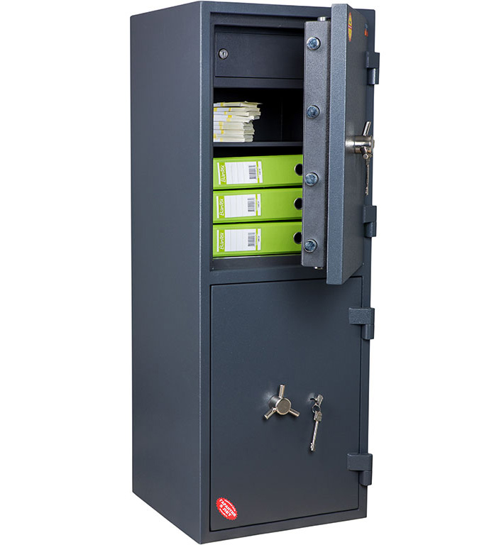 Сейф взломостойкий (1230*440*430мм.) два ключ.замка, 2 полиці,  2 клас, кас/відділеня, Гранит-120T/2 Valberg - фото 2