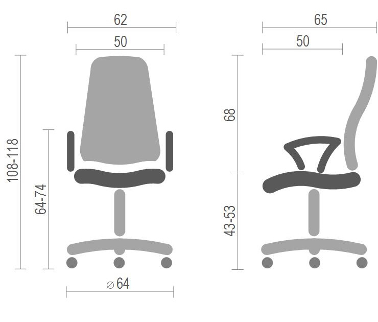 Кресло для персонала Гилмор FX СН TILT, красн. АКЛАС - фото 4