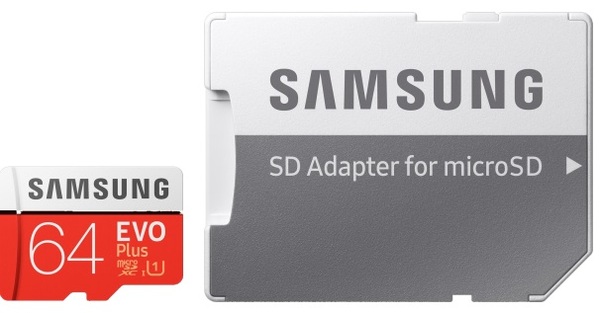 Карта пам'яті microSDXC 64 GB  EVO PLUS UHS-I U3 (MB-MC64HA/RU) + SD SAMSUNG - фото 3