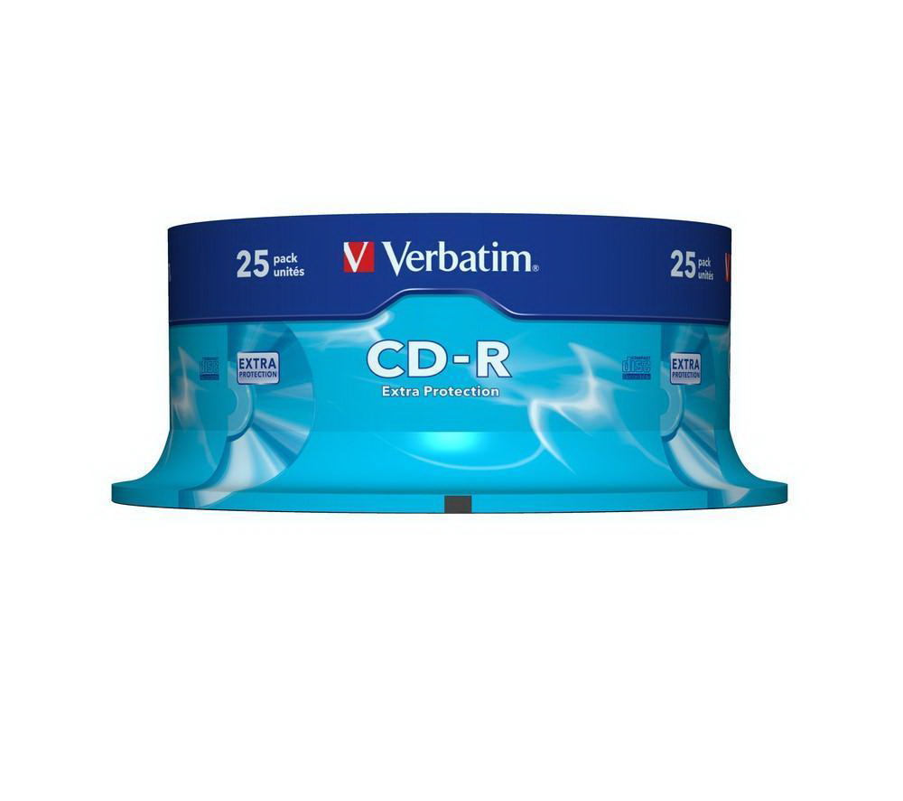 Диск CD-R 700Mb/80min 52x 25шт/уп. Cake Box Verbatim - фото 1