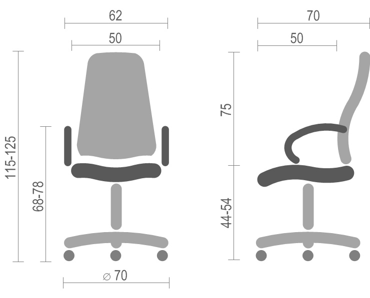 Крісло для керівника Бліц PL TILT, жовт. АКЛАС - фото 2