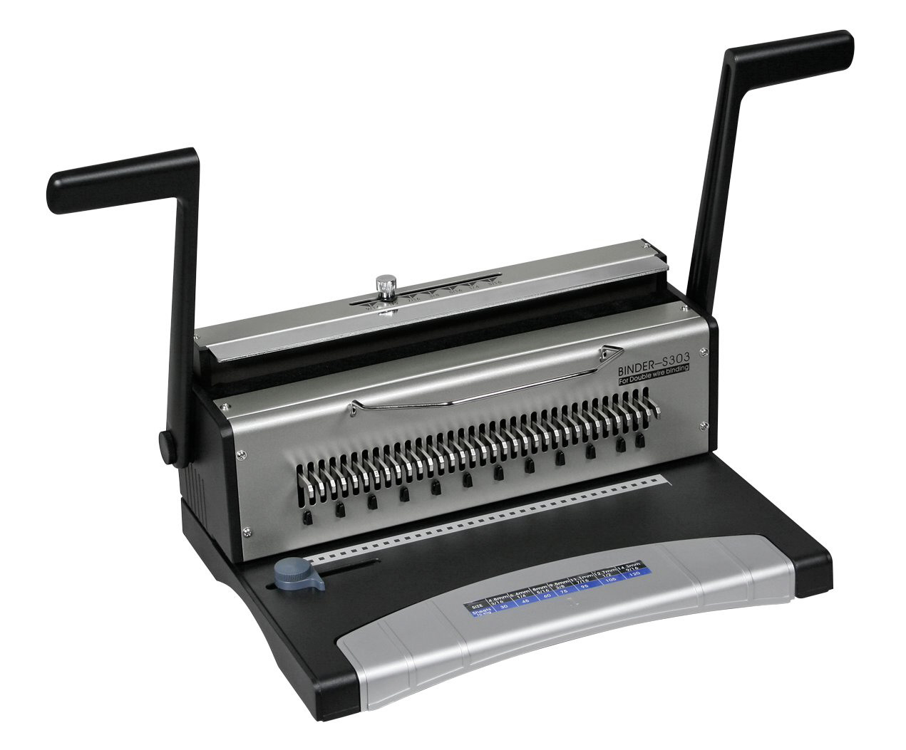 Біндер для металевих пружин S303, до 120арк., діркопробивач на 15арк. D&Art - фото 6