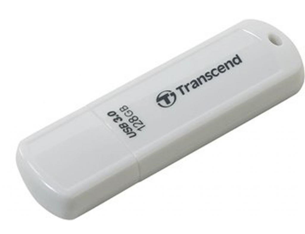 Флеш-пам'ять USB 3.0 Flash Drive 128Gb JetFlesh 700 моноблок, пластик. корпус, біл. TRANSCEND - фото 3