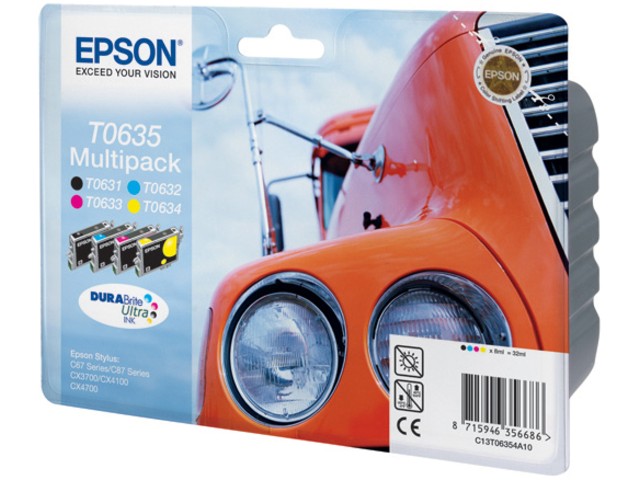Я_Картридж для струйных устройств Epson Stylus C67CХ3700/CX4700 (C13T0635), 4цв.,  оригин. Epson - фото 1