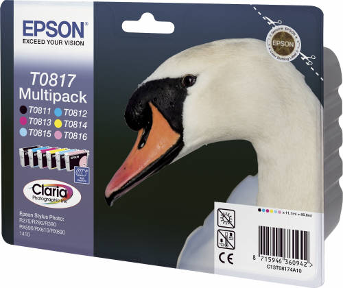 Картрідж для струменевих пристроїв Epson St. Photo R-270/T50/TX650 (C13T11174A10), 6кол., ориг. Epson - фото 1