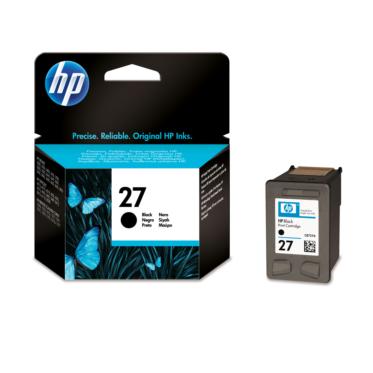 Картридж для струменевих пристроїв HP DJ 3700/3800/3900 №27 (C8727AE), чорн. оригінальний HP - фото 1