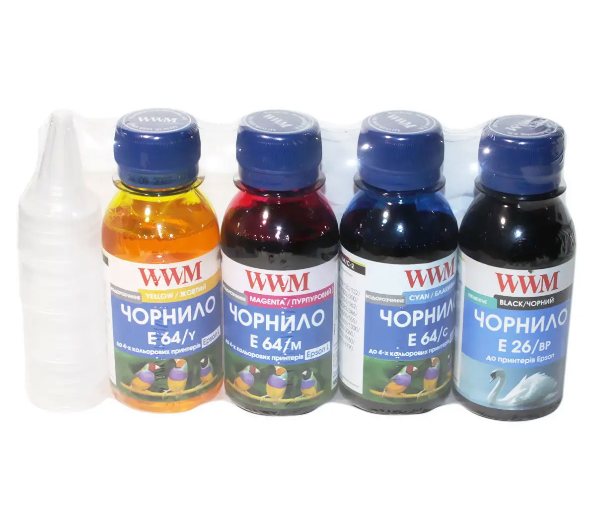 Комплект чернил для Epson L110/L210/L355 B/C/M/Y (4 х 100г.), водорастворимые, ассорт. WWM - фото 3