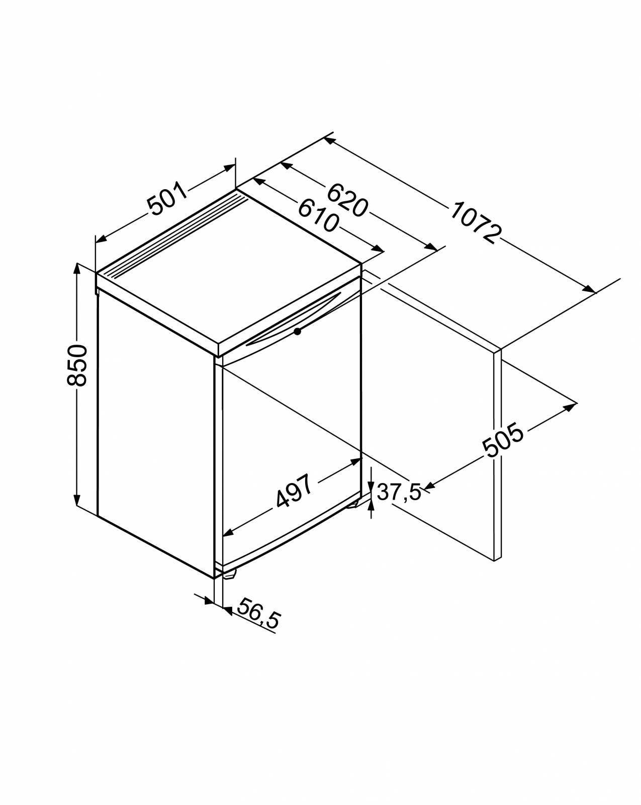 Холодильник малогабаритний Tb 1400, чорн. Liebherr - фото 5