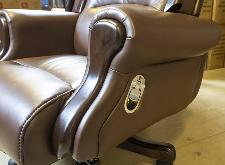 Кресло для руководителя Лигурия EX D-TILT, коричн. АКЛАС - фото 6