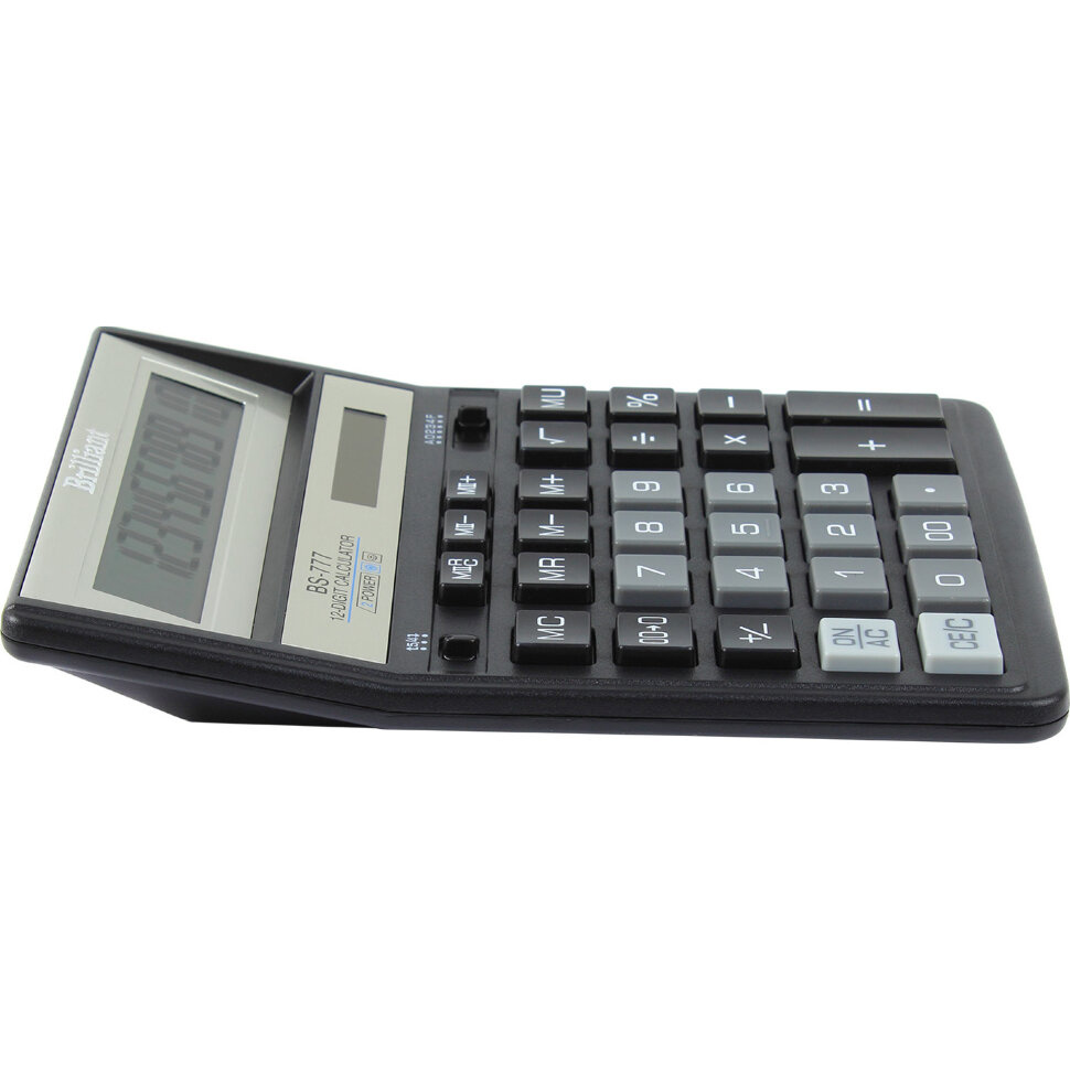 Калькулятор бухгалтерський BS-777BK, 12розр., 158х203,2х31мм., чорн. Brilliant - фото 2
