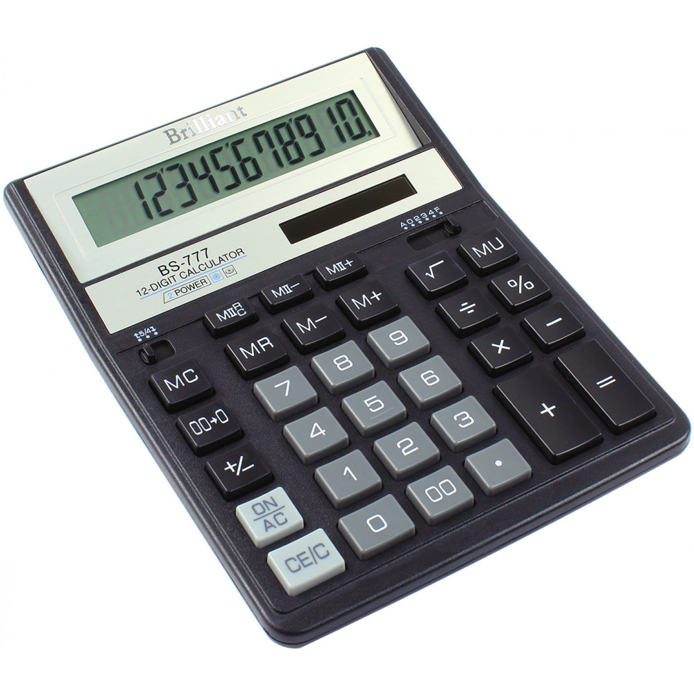 Калькулятор бухгалтерський BS-777BK, 12розр., 158х203,2х31мм., чорн. Brilliant - фото 3