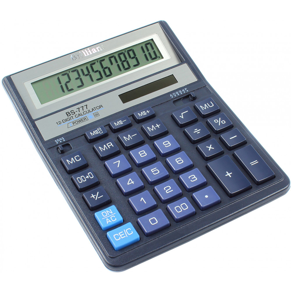 Калькулятор бухгалтерський BS-777BL, 12розр., (158х203,2х31мм.), син. Brilliant - фото 2