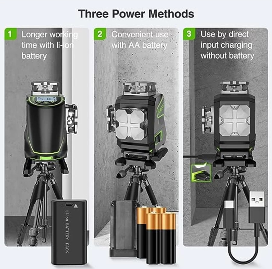 Лазерный уровень 4D Huepar S04CG, 4 плоскости, базовая комплектация Huepar - фото 11