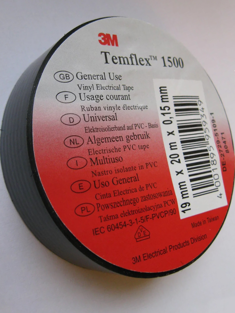 Лента изоляционная 15 мм x 10м, черн. 3M - фото 2