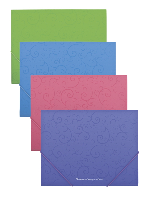 Папка на резинках Barocco А5 пластик, фиолет. BuroMax - фото 1