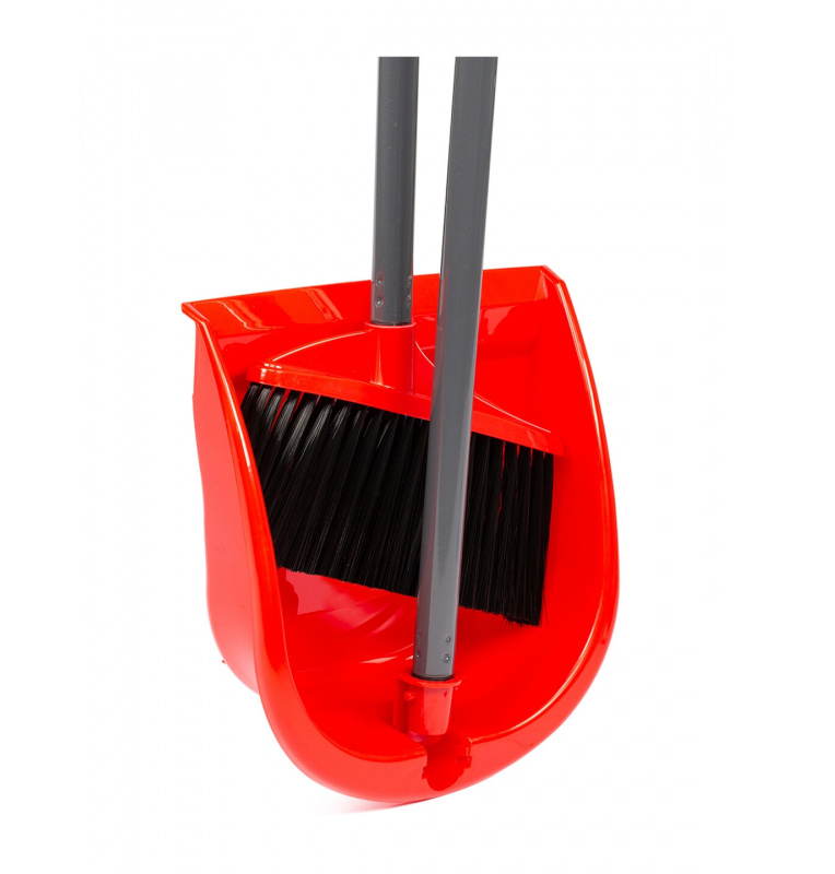 Набор для уборки помещений: щетка с длинной ручкой и совком, красн. (137415) Vileda - фото 5