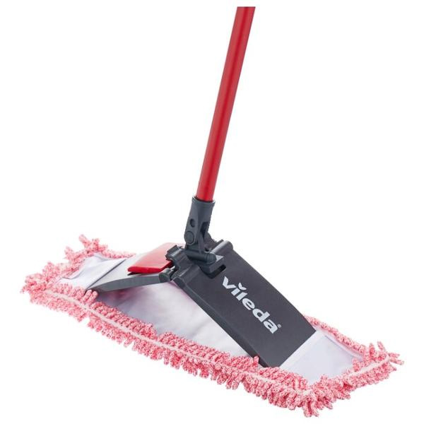 Швабра для миття підлоги + целюлозна насадка, Style System, ручка 175см, черв. Vileda - фото 4