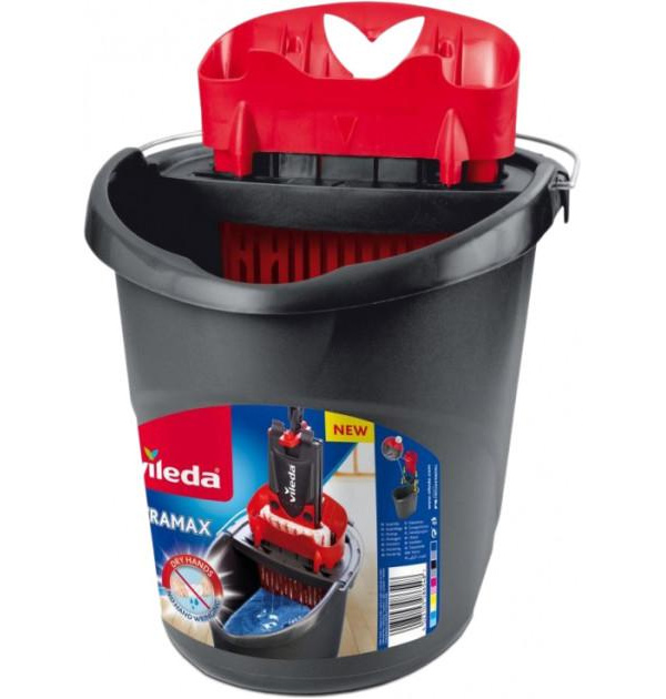 Відро пластикове овальне, 10л., з вбудованим віджимом UltraMax, сірий Vileda - фото 4