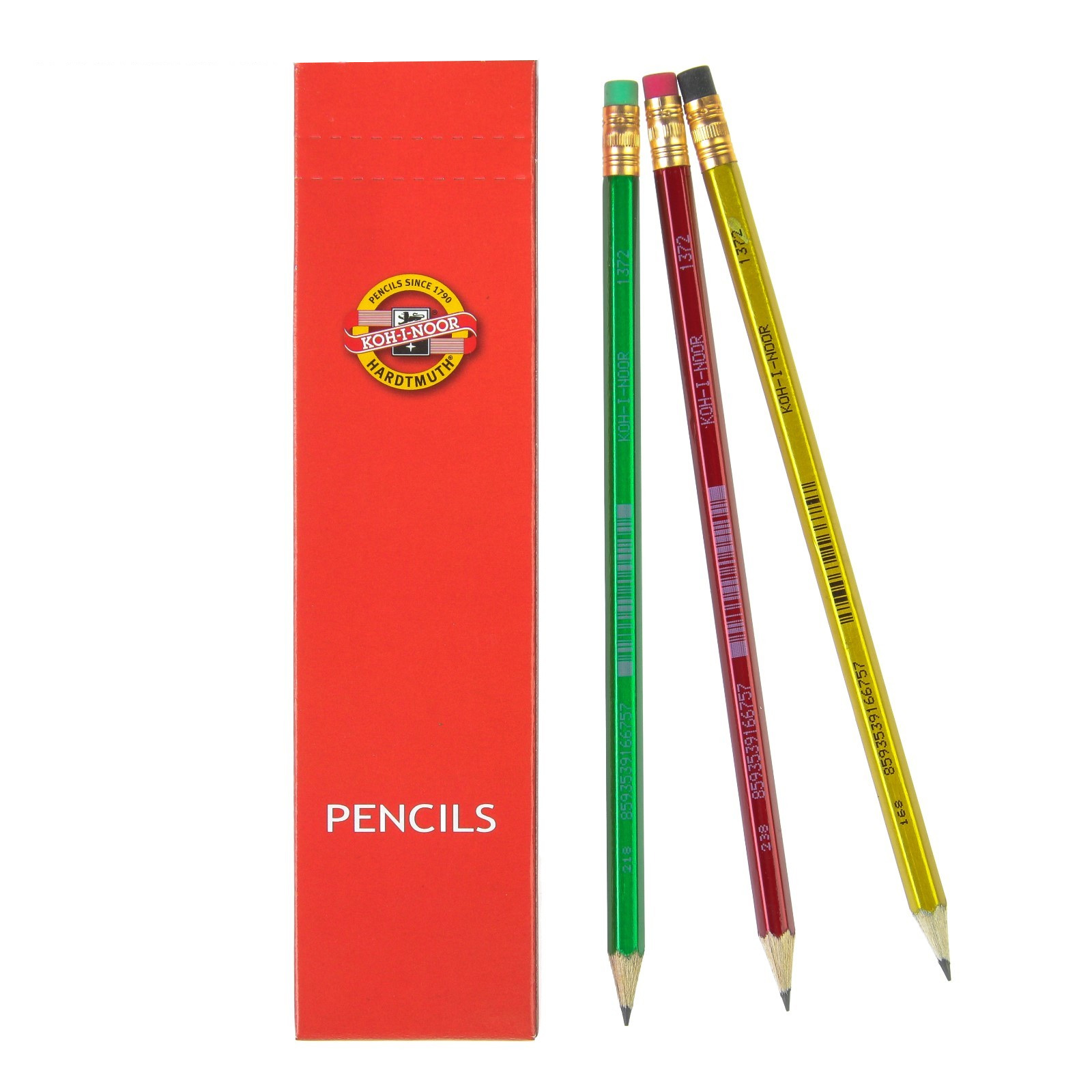 Карандаш простой графитный с резинкой HB Oriental Koh-i-noor - фото 1