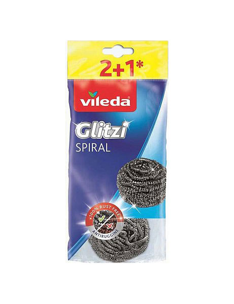 Скребок металлический спиральный, 2+1шт./уп. Vileda - фото 1