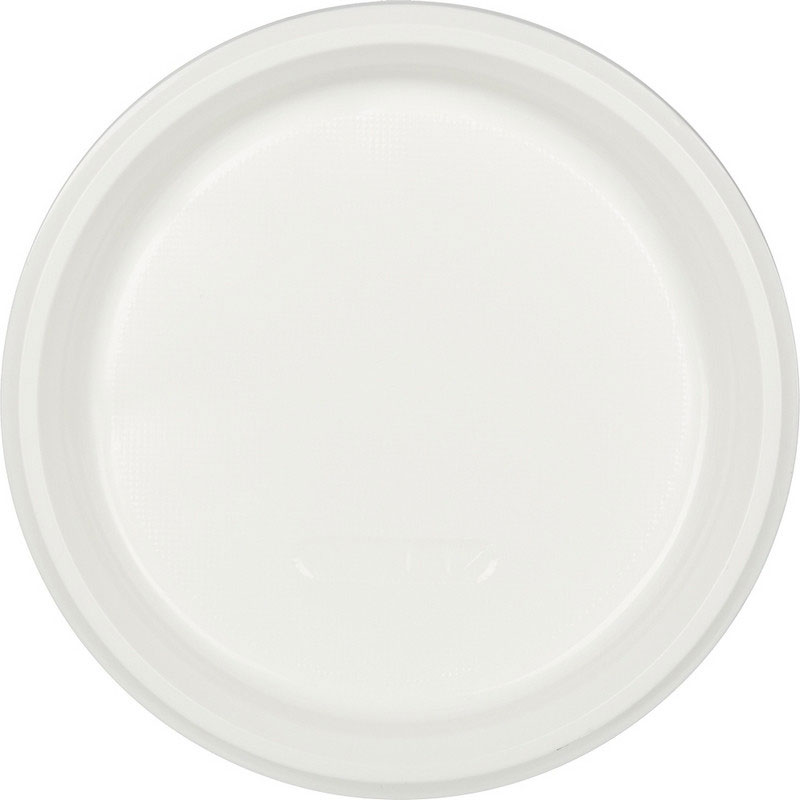 Тарілка паперова 23см.,  без поділок, 100шт/уп., біл. Україна - фото 1
