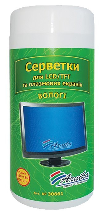 Салфетки влажные для чистки мониторов TFT/PDA/LCD, бокс 100шт. (30661) Арника - фото 1