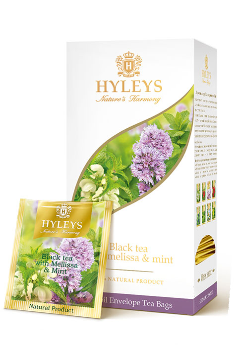Чай Гармония природы, черный с мелиссой и мятой, 25пак. по 1,5г., термосаше Hyleys - фото 1