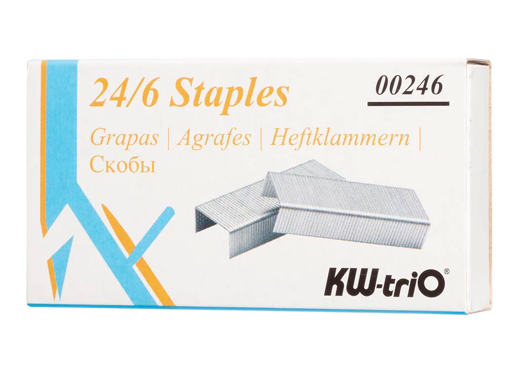 Скоби для степлера 24/6 Standart, 1000шт./уп. KW-Trio - фото 2
