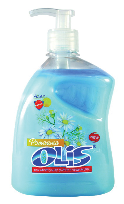 Мило-крем рідке, 500мл. Ромашка, з дозатором Olis - фото 2